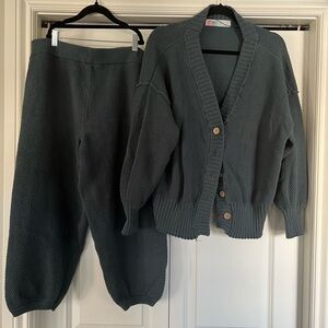 Free People / Hailee Waffle Stitch Cardigan and Pants